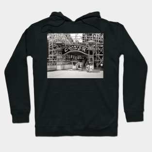 Wooden Roller Coaster, 1926. Vintage Photo Hoodie